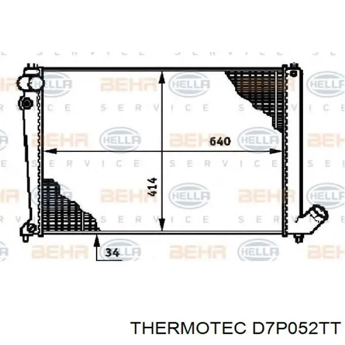 Радіатор основний Thermotec D7P052TT ціна, від 81.68 USD