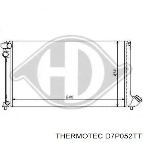 Купити D7P052TT Thermotec Радіатор двигуна