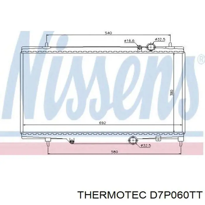 Радіатор охолодження двигуна D7P060TT Thermotec