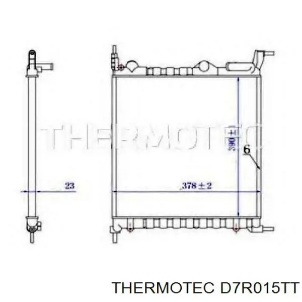 Радіатор основний Thermotec D7R015TT ціна, від 48.92 USD