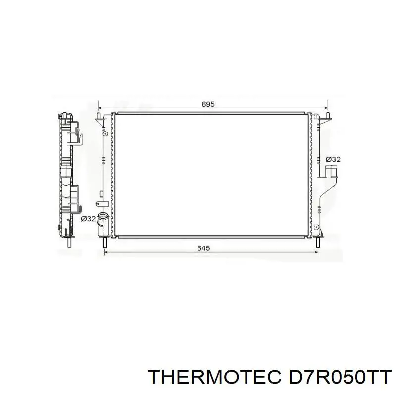 Купити D7R050TT Thermotec Радіатор двигуна