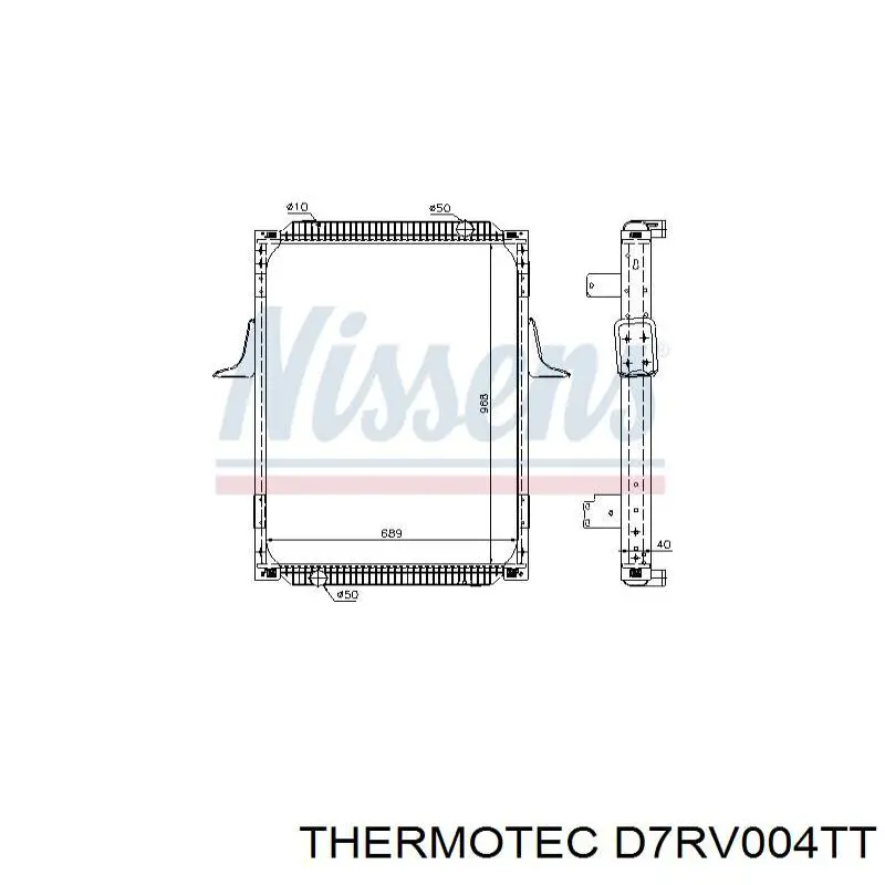 Купити D7RV004TT Thermotec Радіатор двигуна