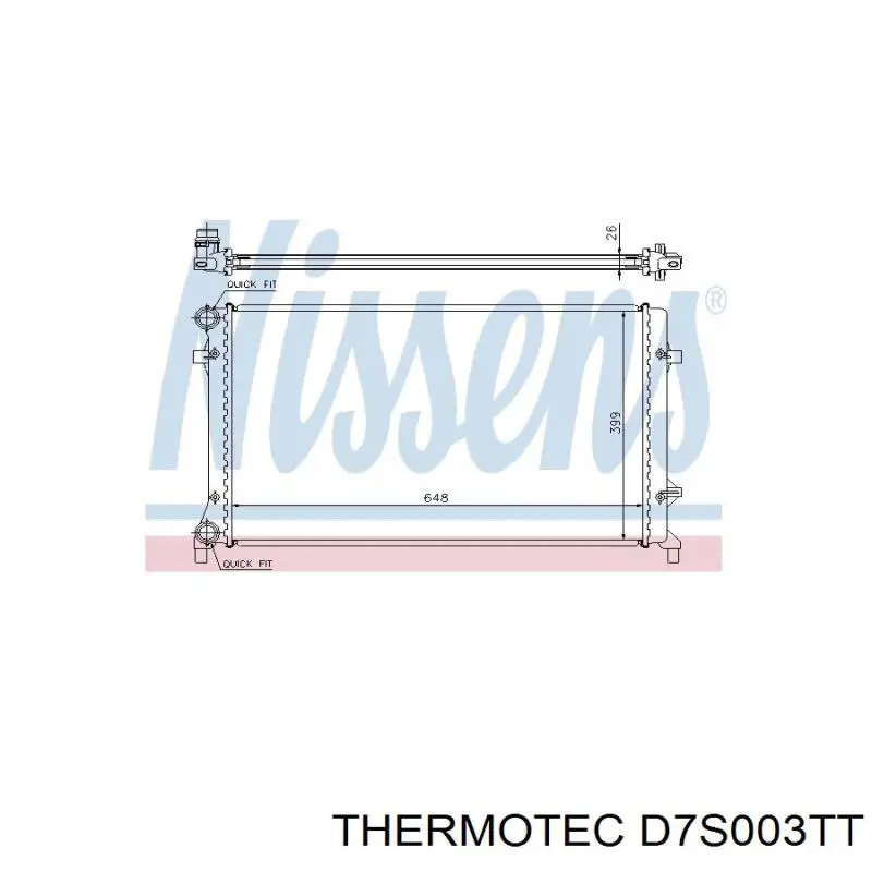 Купити D7S003TT Thermotec Радіатор двигуна