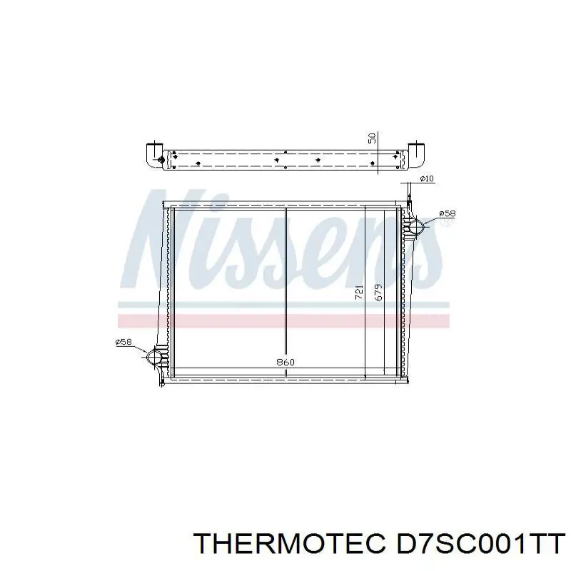 D7SC001TT Thermotec Радіатор охолодження двигуна