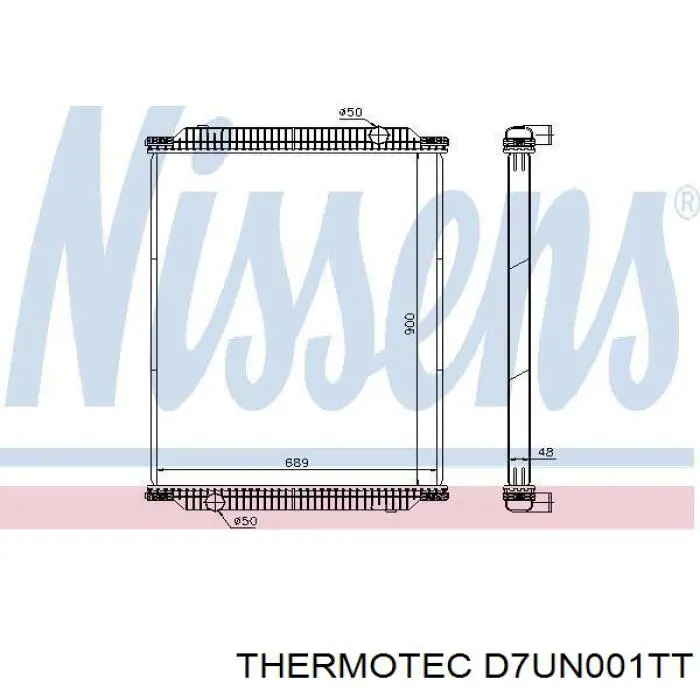 D7UN001TT Thermotec Радіатор охолодження двигуна