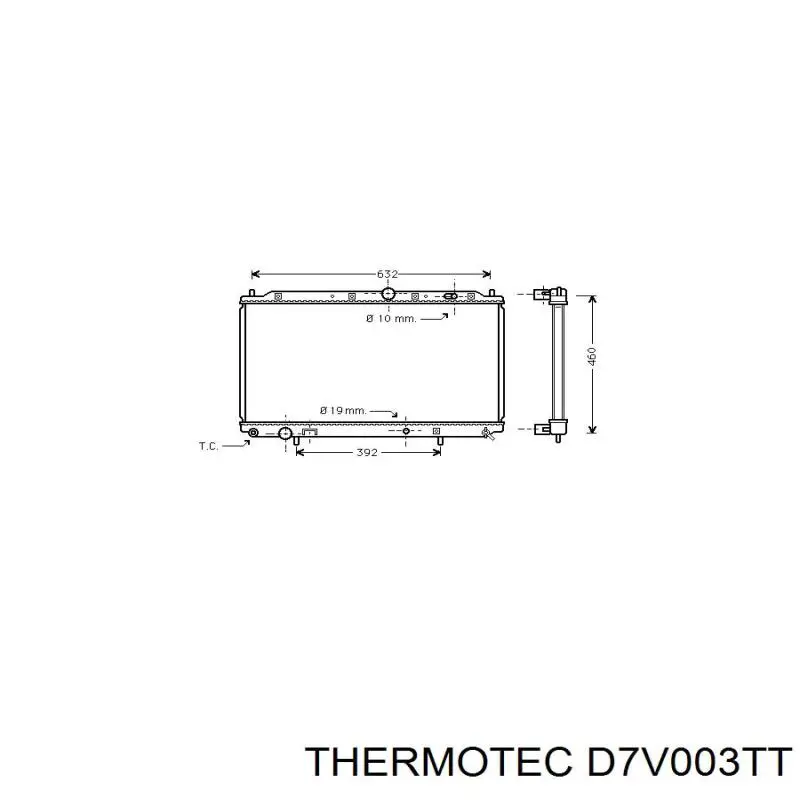 Купити D7V003TT Thermotec Радіатор двигуна