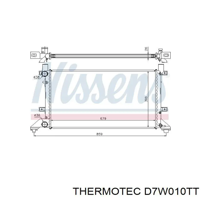 Радіатор основний Thermotec D7W010TT ціна, від 61.87 USD