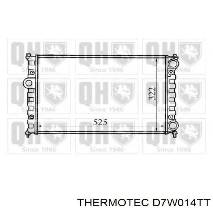 D7W014TT Thermotec радіатор охолодження двигуна