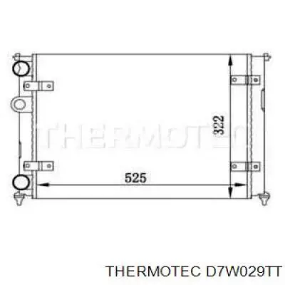 D7W029TT Thermotec Радіатор охолодження двигуна