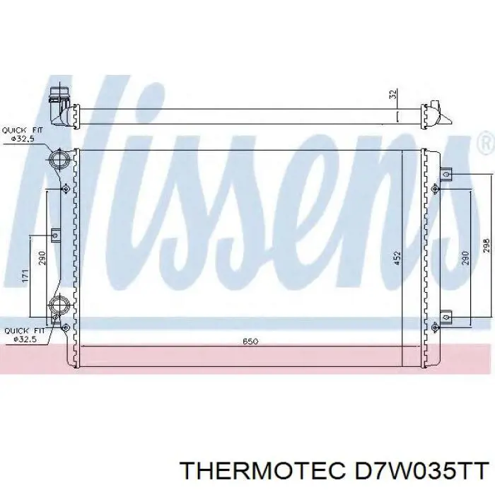 Радіатор охолодження Thermotec D7W035TT