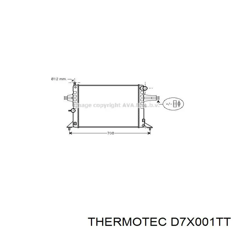 Радіатор охолодження Thermotec D7X001TT