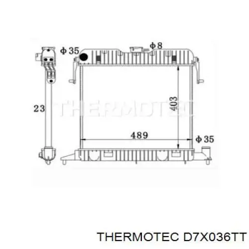 Купити D7X036TT Thermotec Радіатор двигуна