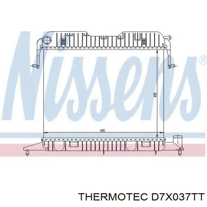 Радіатор основний Thermotec D7X037TT ціна, від 51.28 USD