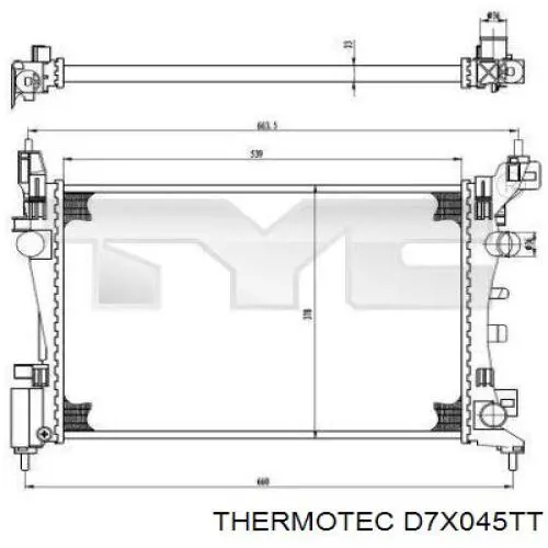 Купити D7X045TT Thermotec Радіатор двигуна