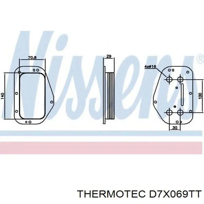Купити D7X069TT Thermotec Радіатор двигуна