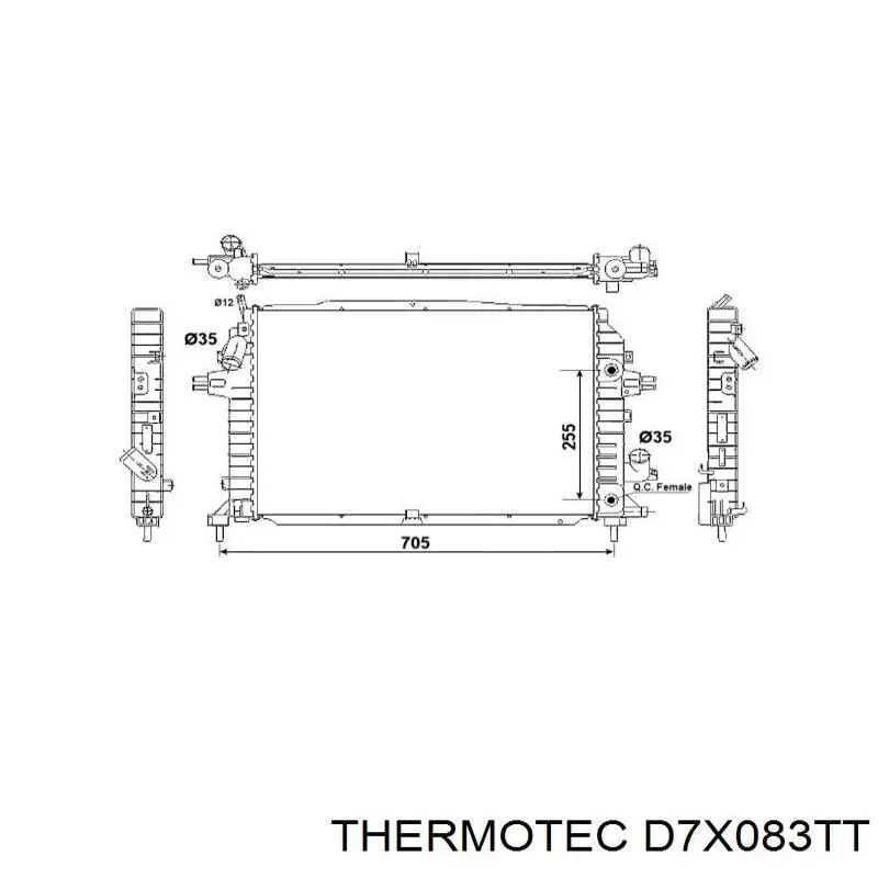 Купити D7X083TT Thermotec Радіатор двигуна