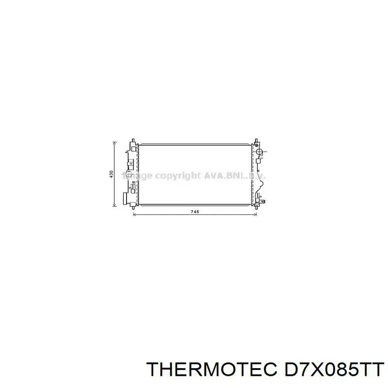 Купити D7X085TT Thermotec Радіатор двигуна
