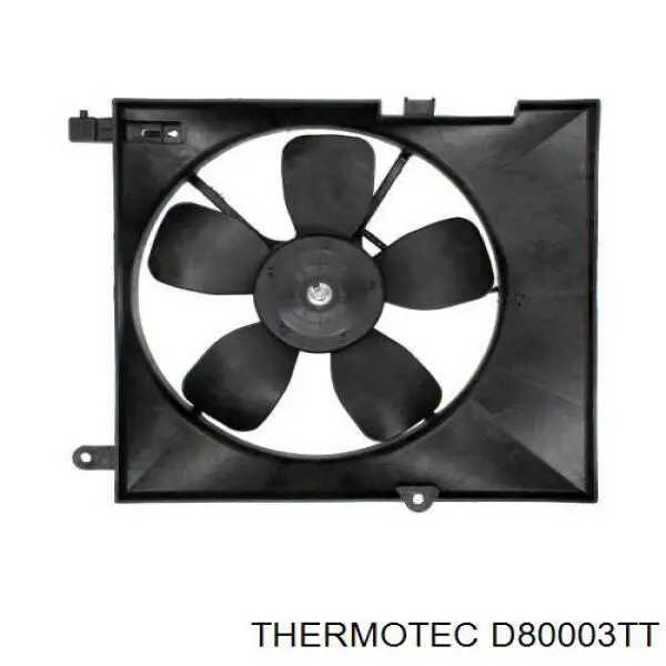 Купити D80003TT Thermotec Дифузор радіатора охолодження, в зборі з двигуном і крильчаткою