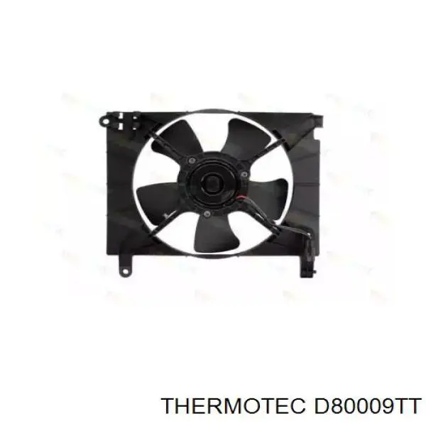 Купити D80009TT Thermotec Дифузор радіатора охолодження, в зборі з двигуном і крильчаткою