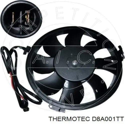 Купити D8A001TT Thermotec Електровентилятор охолодження в зборі (двигун + крильчатка)
