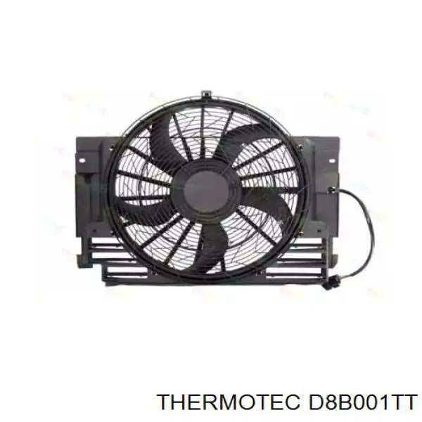 Купити D8B001TT Thermotec Дифузор радіатора кондиціонера, в зборі з крильчаткою і двигуном