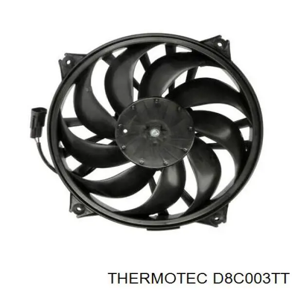 D8C003TT Thermotec електровентилятор охолодження в зборі (двигун + крильчатка)