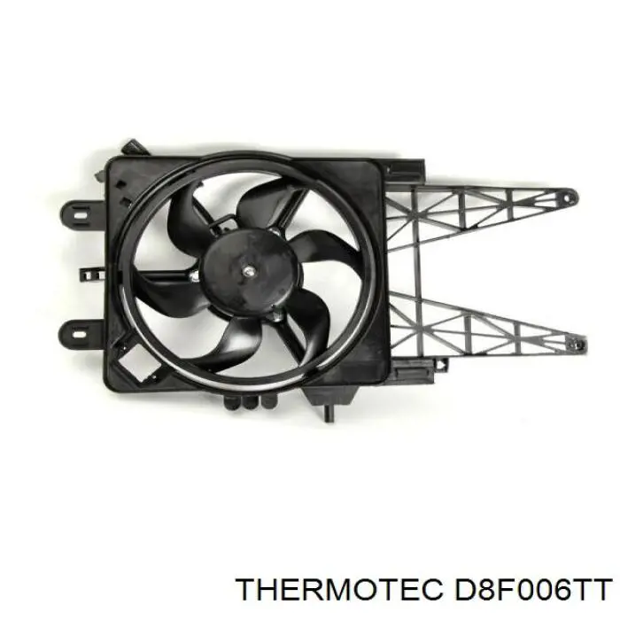 D8F006TT Thermotec дифузор радіатора охолодження, в зборі з двигуном і крильчаткою