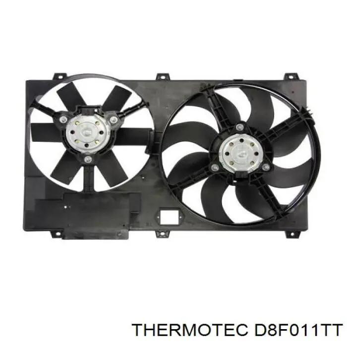 D8F011TT Thermotec дифузор радіатора охолодження, в зборі з двигуном і крильчаткою