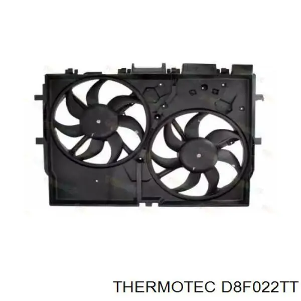 Купити D8F022TT Thermotec Дифузор радіатора охолодження, в зборі з двигуном і крильчаткою