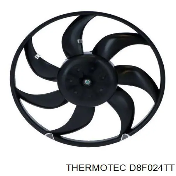 D8F024TT Thermotec дифузор радіатора охолодження, в зборі з двигуном і крильчаткою