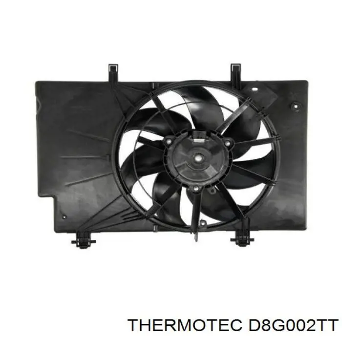 D8G002TT Thermotec дифузор радіатора охолодження, в зборі з двигуном і крильчаткою
