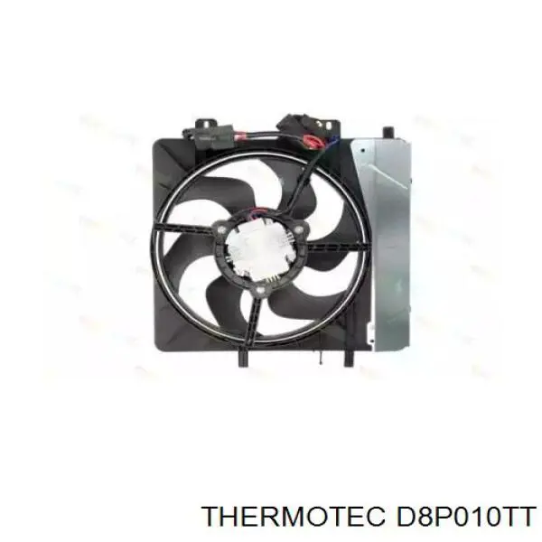 D8P010TT Thermotec дифузор радіатора охолодження, в зборі з двигуном і крильчаткою