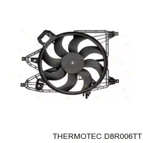 D8R006TT Thermotec дифузор радіатора охолодження, в зборі з двигуном і крильчаткою