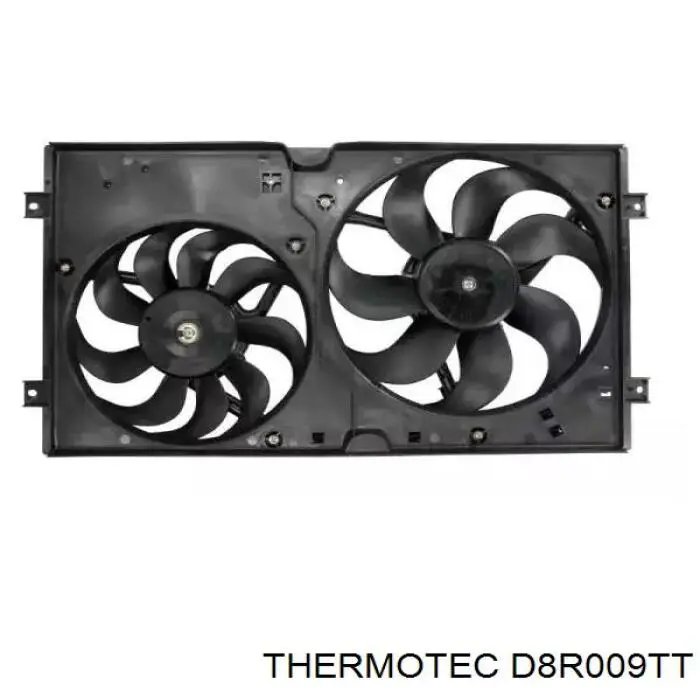 Дифузор радіатора охолодження, в зборі з двигуном і крильчаткою Thermotec D8R009TT