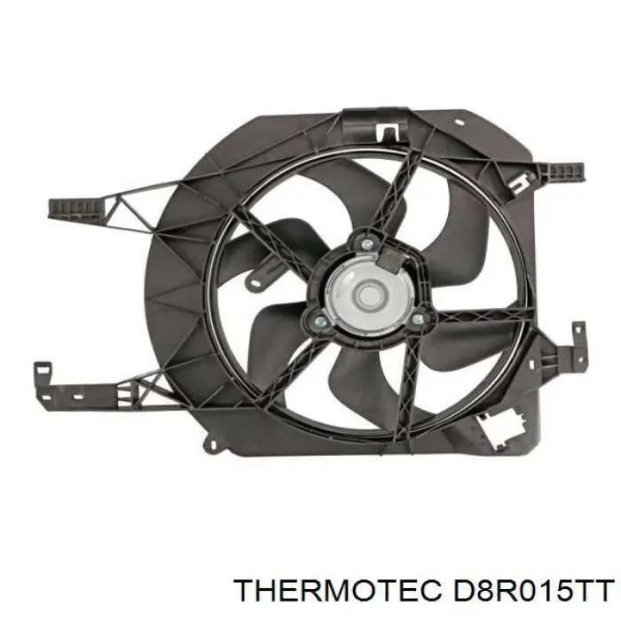 D8R015TT Thermotec дифузор радіатора охолодження, в зборі з двигуном і крильчаткою