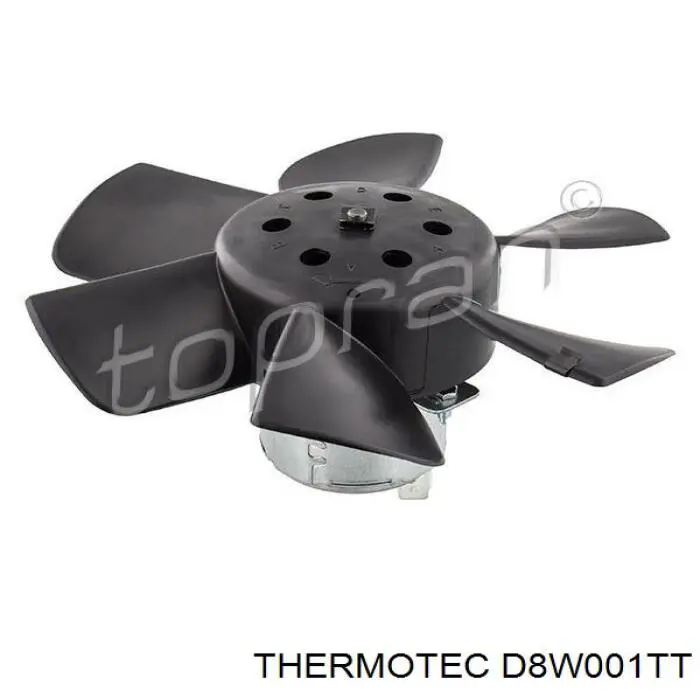 D8W001TT Thermotec електровентилятор охолодження в зборі (двигун + крильчатка, правий)