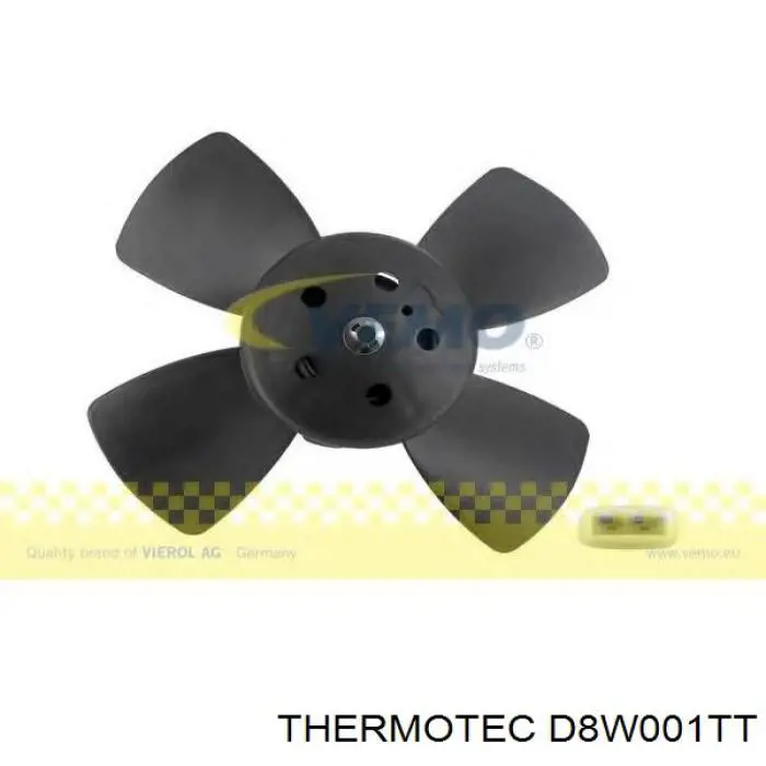Електровентилятор охолодження в зборі (мотор + крильчатка), правий Thermotec D8W001TT ціна, від 30.68 USD