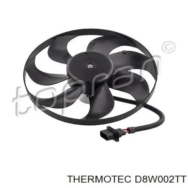 D8W002TT Thermotec електровентилятор охолодження в зборі (двигун + крильчатка)