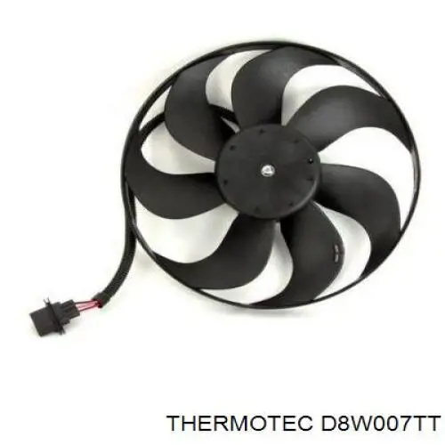 D8W007TT Thermotec електровентилятор охолодження в зборі (двигун + крильчатка)