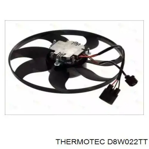 D8W022TT Thermotec електровентилятор охолодження в зборі (двигун + крильчатка, лівий)