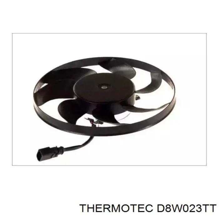 D8W023TT Thermotec електровентилятор охолодження в зборі (двигун + крильчатка, правий)