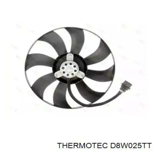 D8W025TT Thermotec електровентилятор охолодження в зборі (двигун + крильчатка)