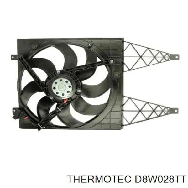 Дифузор радіатора охолодження, в зборі з двигуном і крильчаткою Thermotec D8W028TT ціна, від 82.76 USD