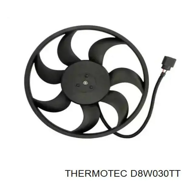 D8W030TT Thermotec електровентилятор охолодження в зборі (двигун + крильчатка)