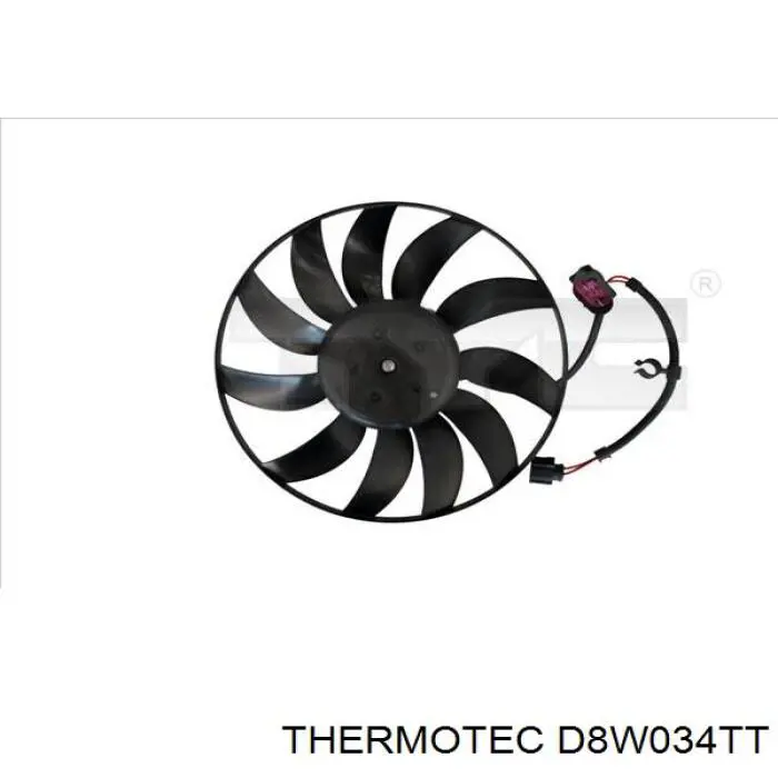 Вентилятор системи охолодження лівий Thermotec D8W034TT ціна, від 39.38 USD