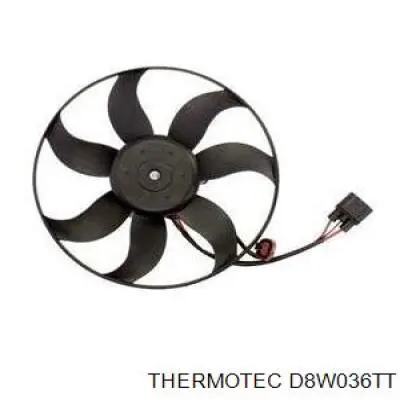 D8W036TT Thermotec електровентилятор охолодження в зборі (двигун + крильчатка, лівий)