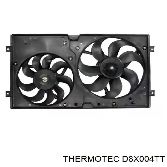 D8X004TT Thermotec електровентилятор охолодження в зборі (двигун + крильчатка)