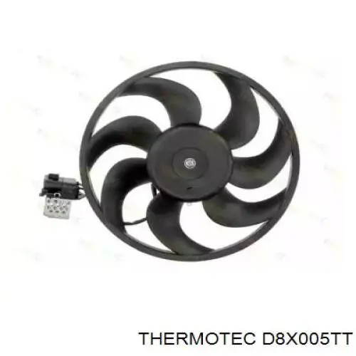 D8X005TT Thermotec електровентилятор охолодження в зборі (двигун + крильчатка)