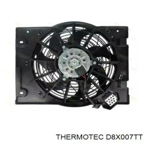 Дифузор радіатора охолодження, в зборі з двигуном і крильчаткою Thermotec D8X007TT