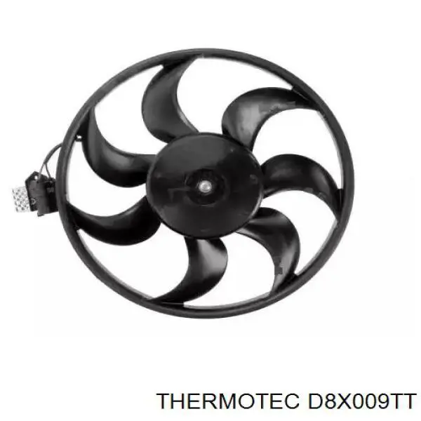 D8X009TT Thermotec електровентилятор охолодження в зборі (двигун + крильчатка)